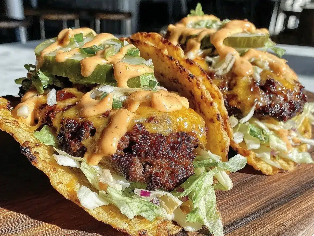 juicy smash burger tacos preparation steps