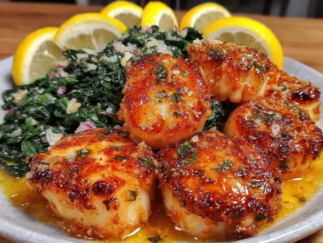 lemon butter scallops preparation steps
