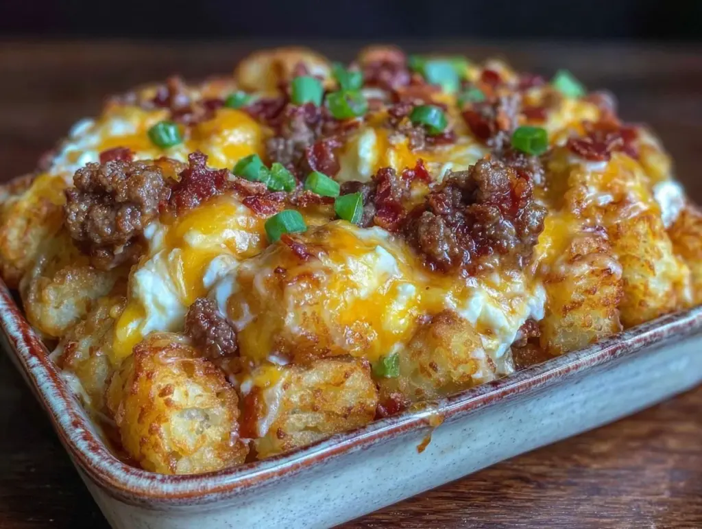 loaded tater tot casserole - featured image