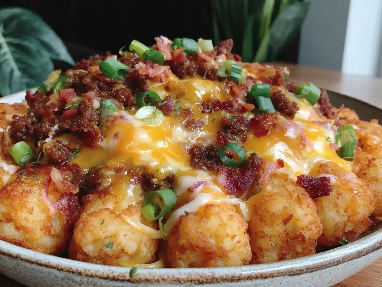 loaded tater tot casserole preparation steps