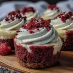 mini red velvet cheesecake bites - featured image