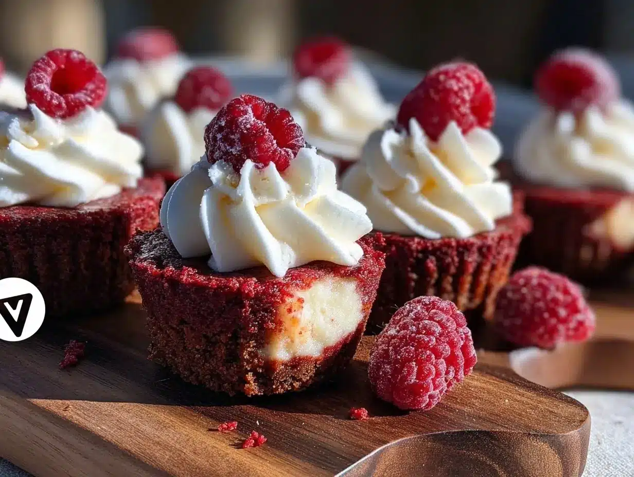 mini red velvet cheesecake bites preparation steps