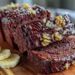 moist double chocolate banana bread - featured image