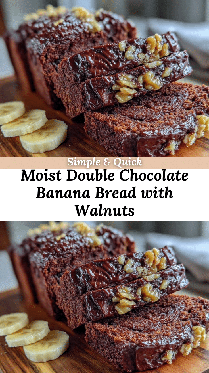 moist double chocolate banana bread recipe