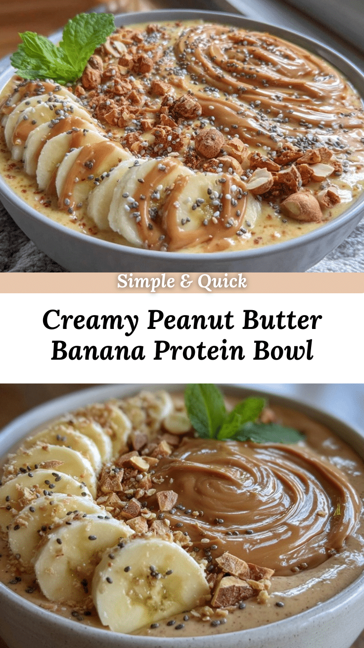 peanut butter banana protein smoothie bowl recipe