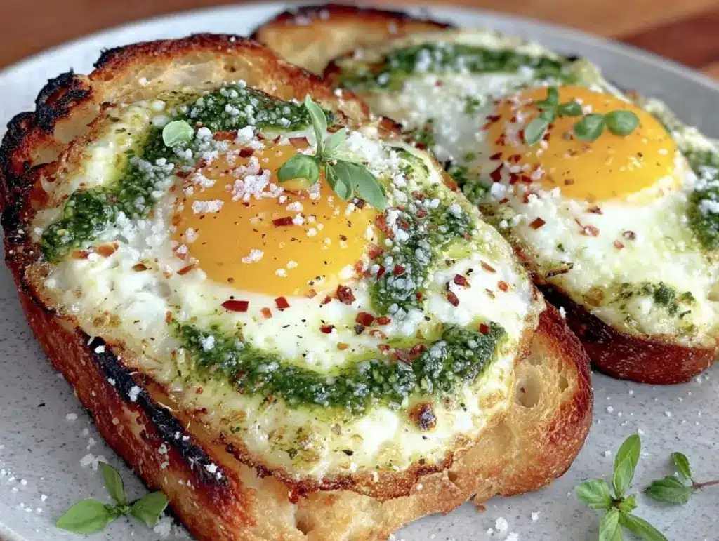 pesto eggs recipe - featured image