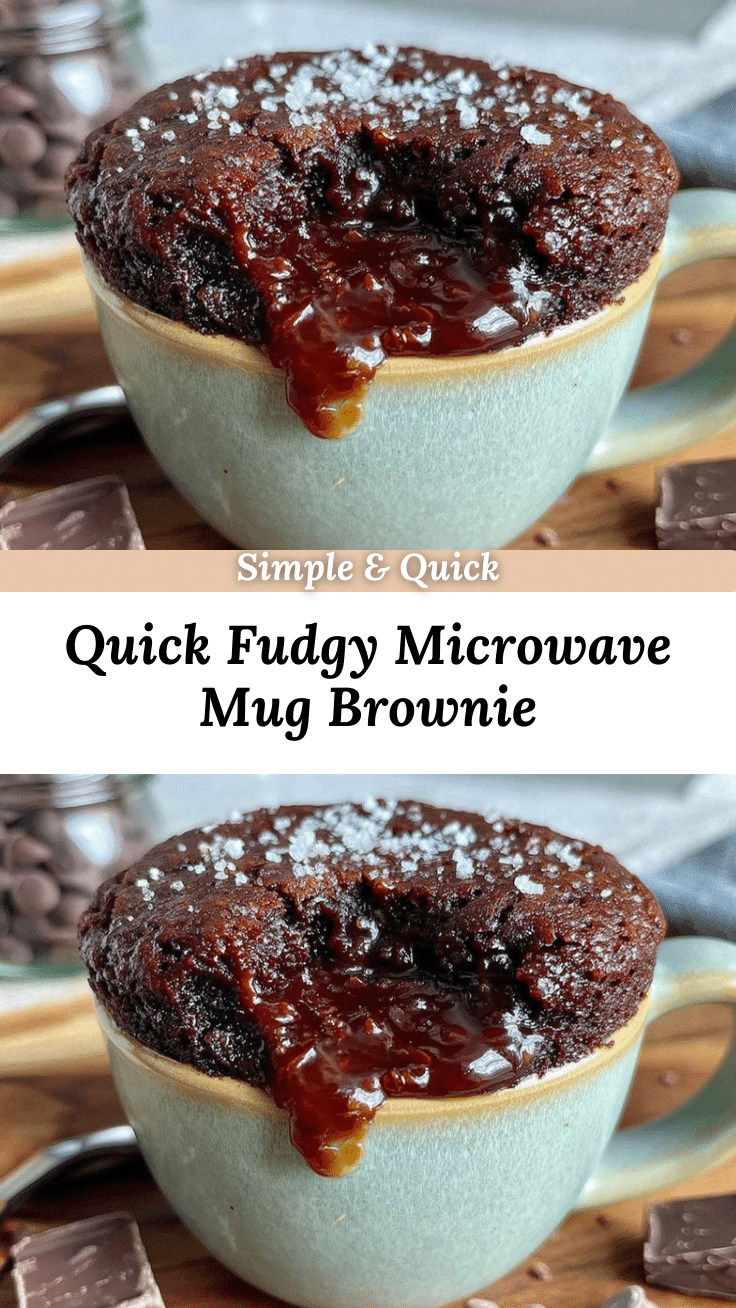 quick fudgy mug brownie recipe