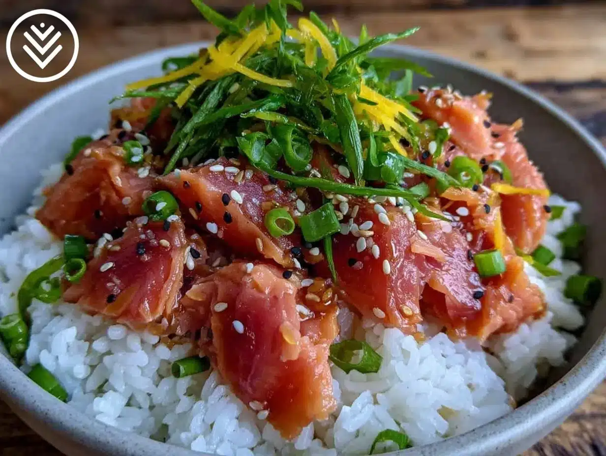 salmon rice bowl recipe preparation steps