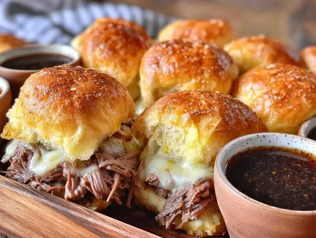 slow cooker french dip sliders preparation steps