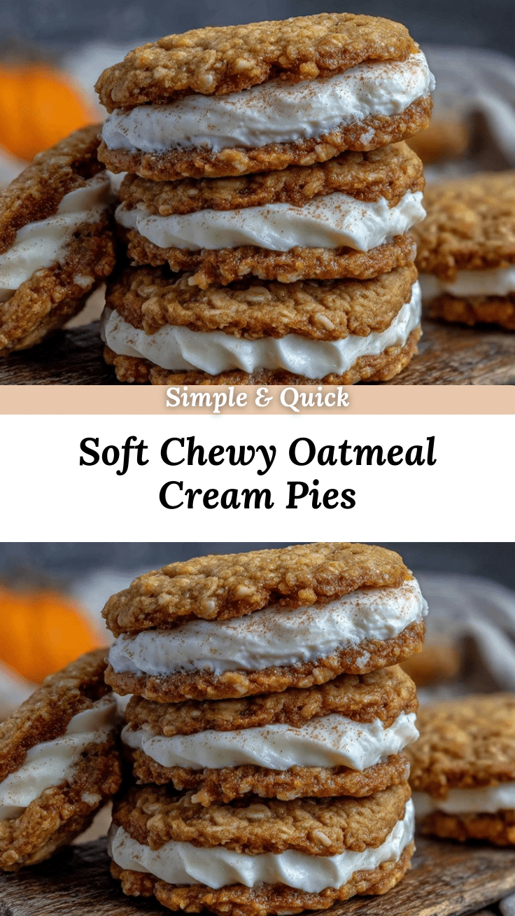 soft chewy oatmeal cream pies recipe