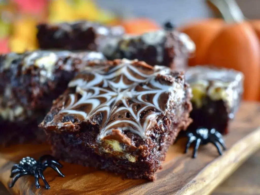 spider web brownies - featured image