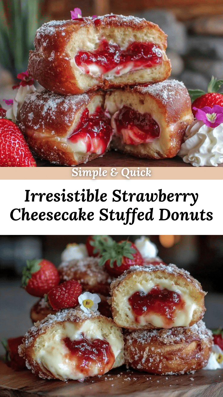 strawberry cheesecake stuffed donuts recipe