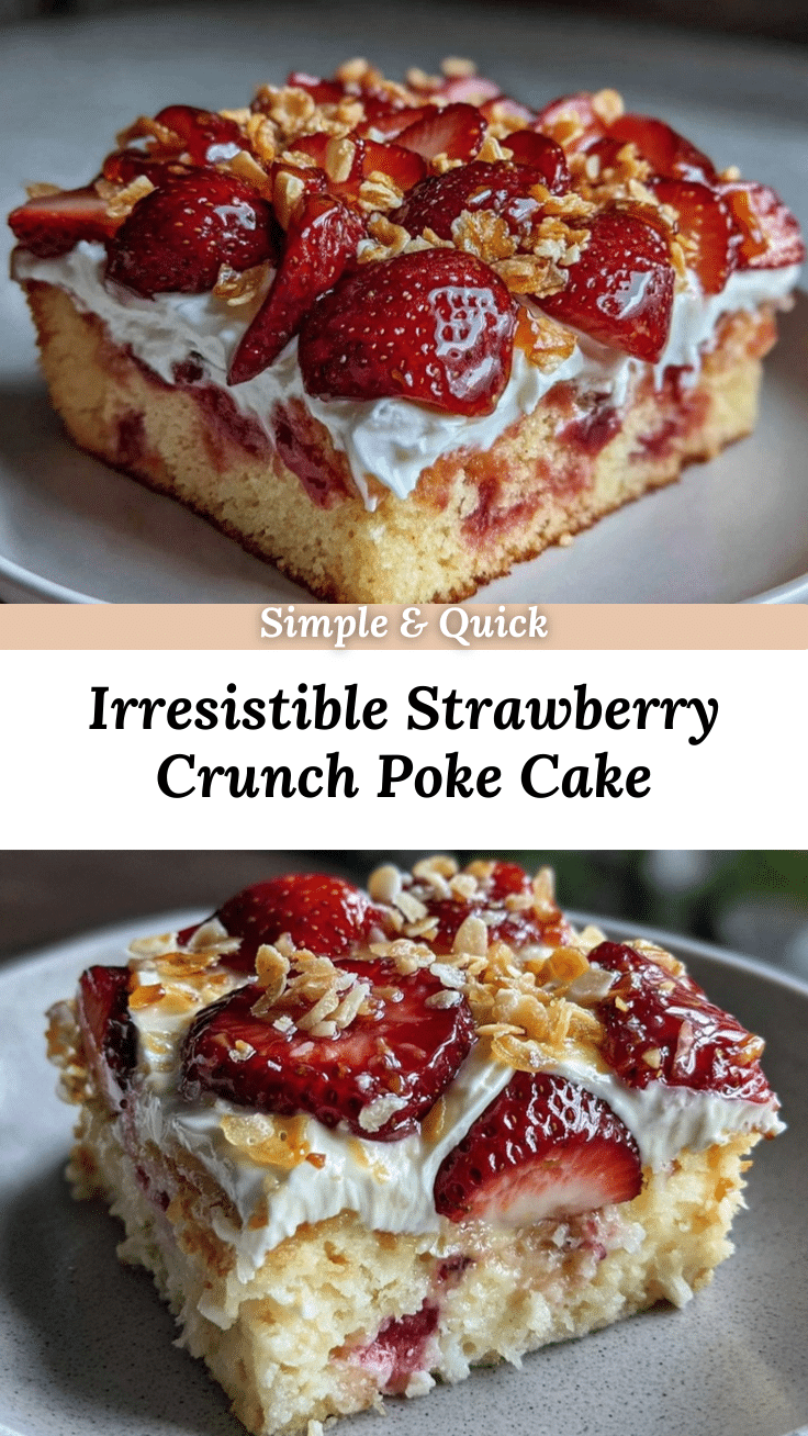 strawberry crunch poke cake recipe