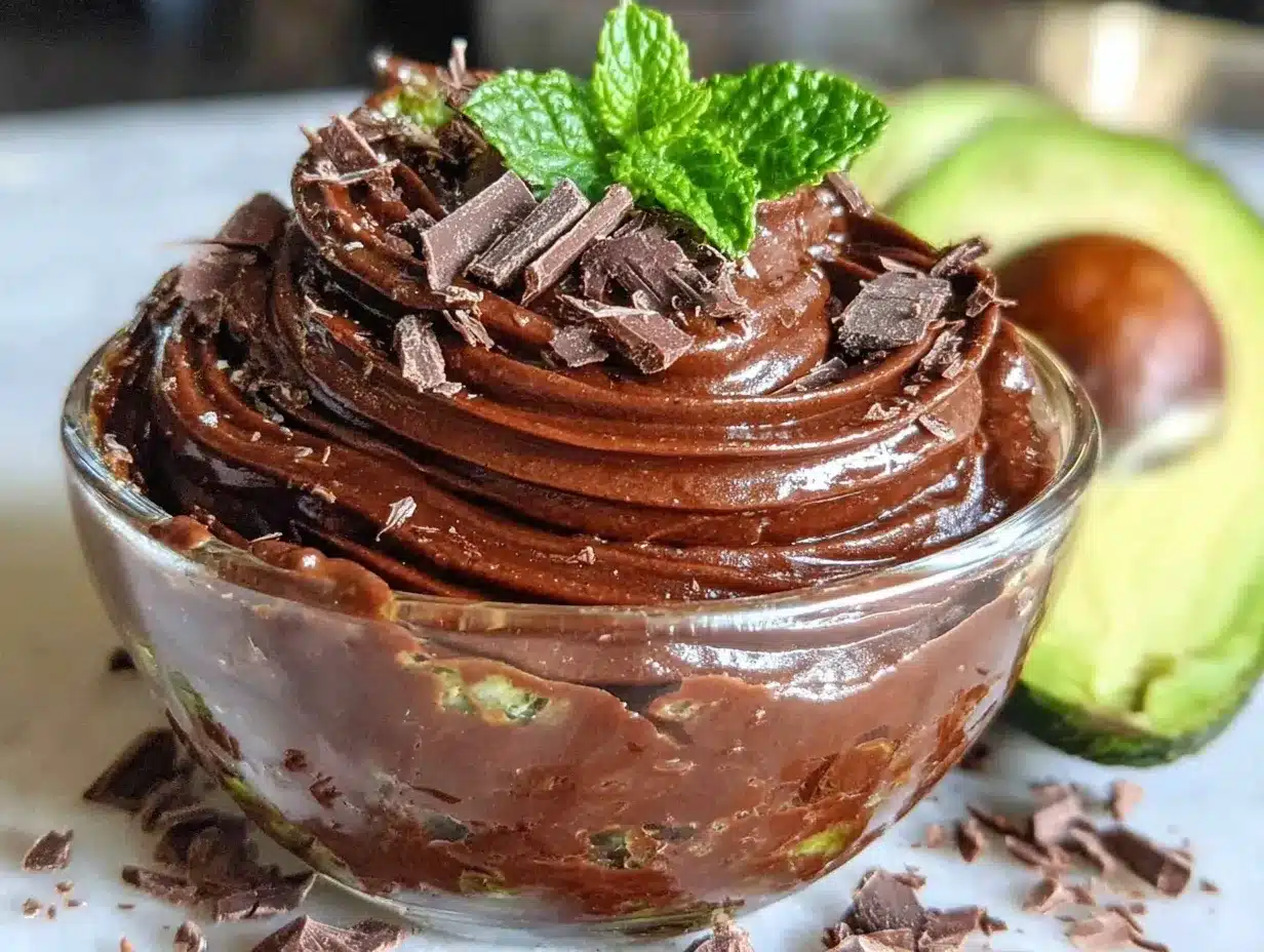 sugar-free chocolate avocado mousse preparation steps