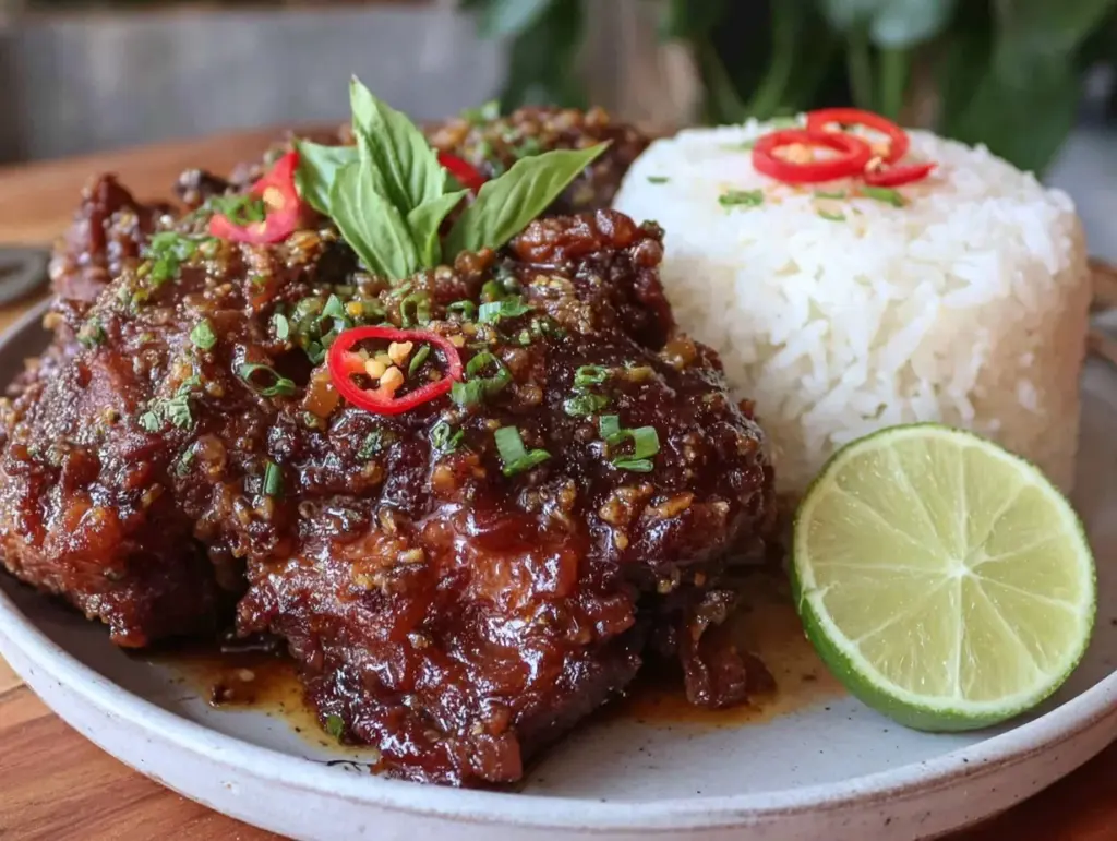 thai basil chicken - featured image