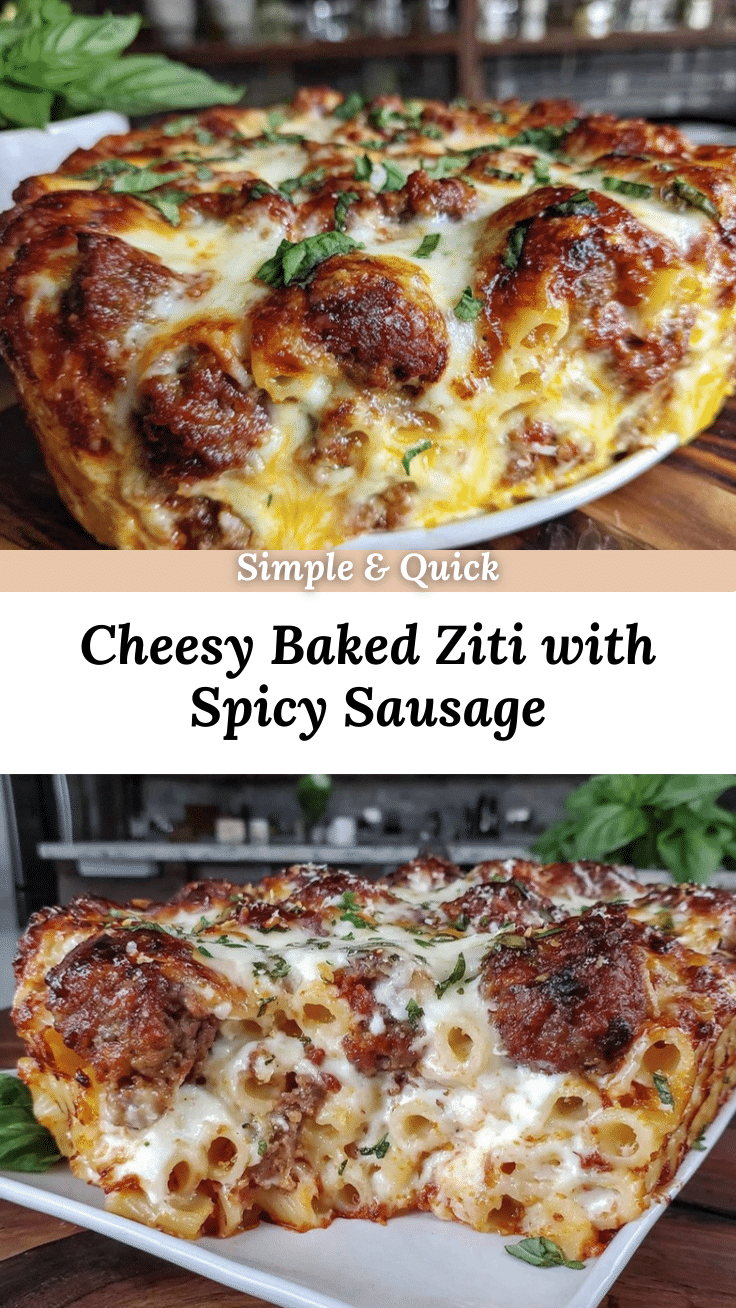 baked ziti with spicy Italian sausage recipe