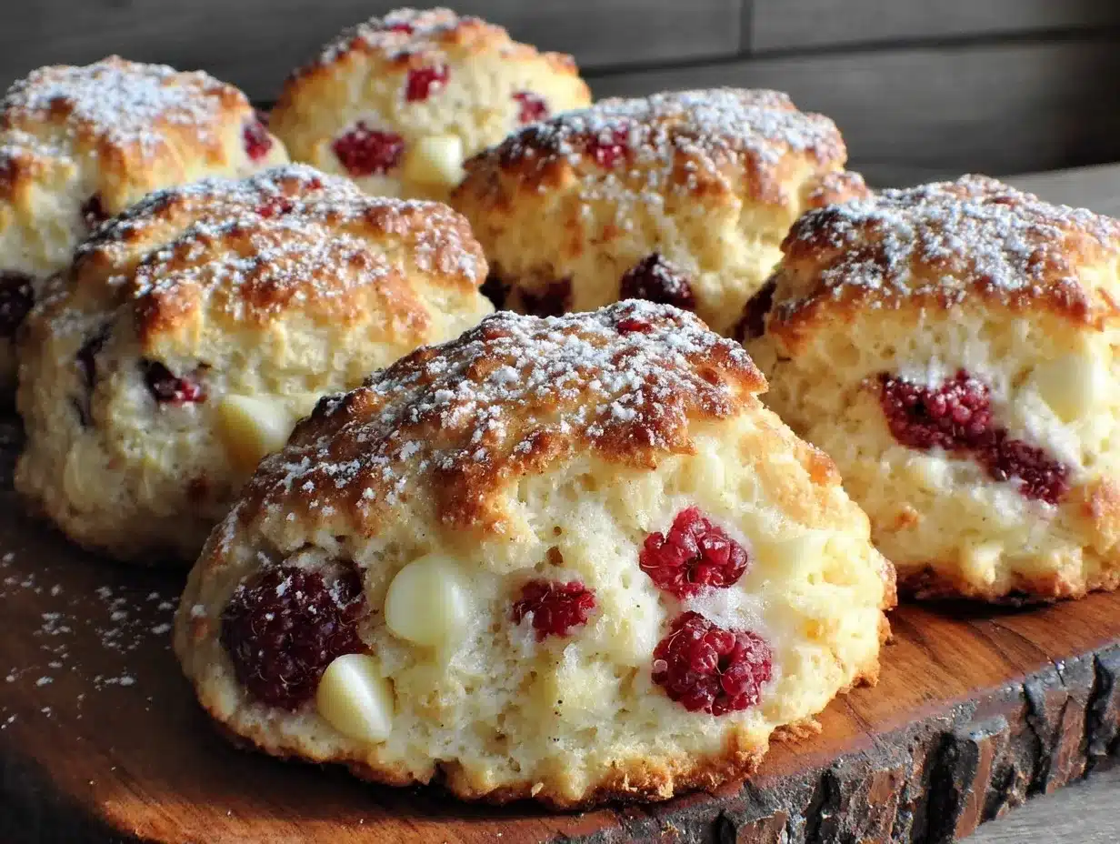 buttery raspberry white chocolate scones preparation steps