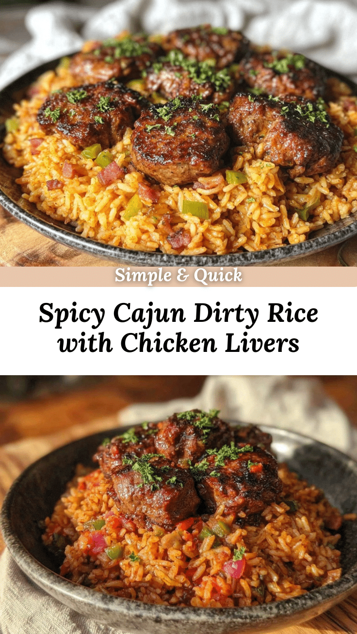 Cajun dirty rice with chicken livers recipe