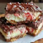 chocolate-covered strawberry cheesecake bars - featured image
