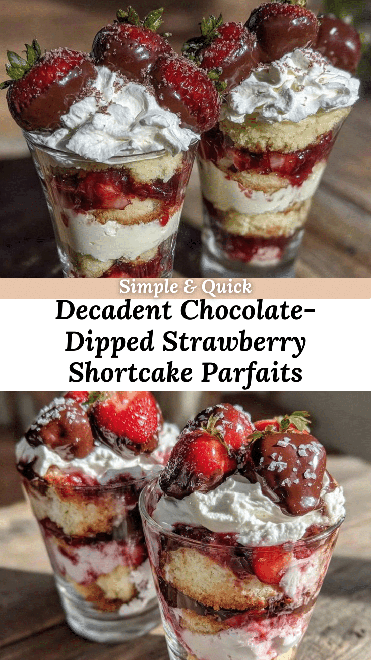 chocolate-dipped strawberry shortcake parfait recipe