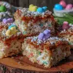 Colorful Peeps Rice Krispie Treats - featured image