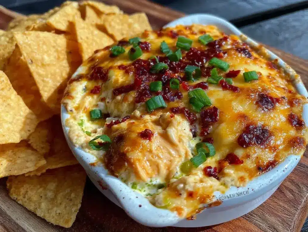 creamy buffalo chicken dip - featured image