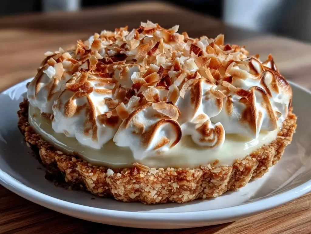 creamy coconut cream pie - featured image