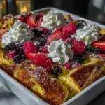 creamy french toast casserole - featured image