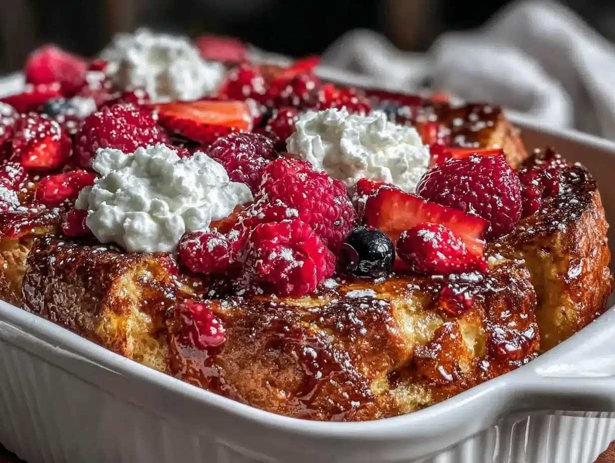 creamy french toast casserole preparation steps