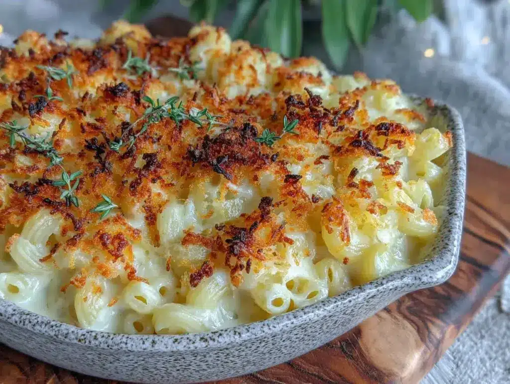 creamy homemade mac and cheese - featured image