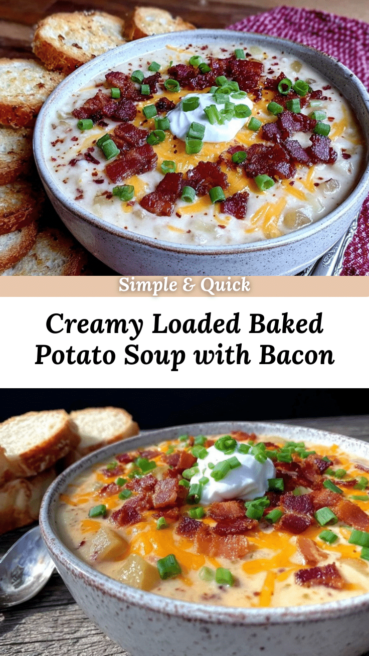 creamy loaded baked potato soup with bacon recipe
