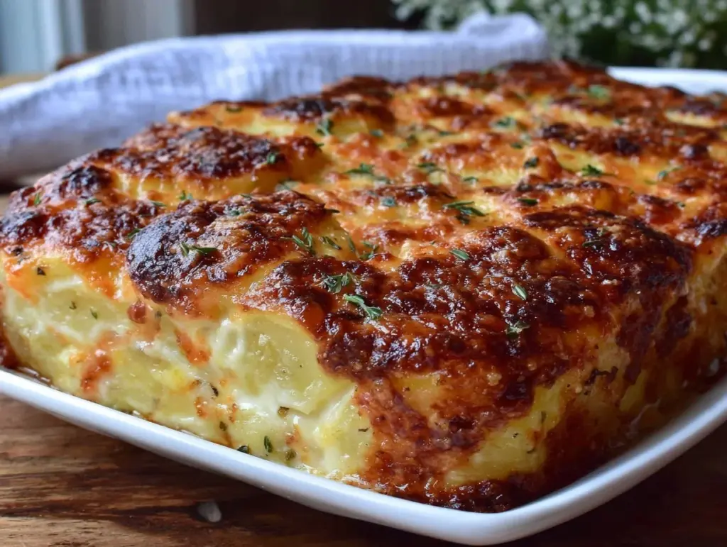 creamy scalloped potatoes with gruyere - featured image