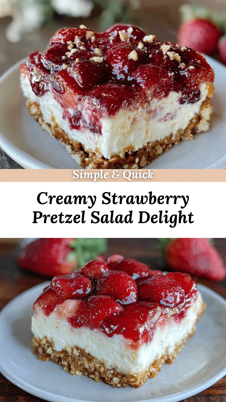 creamy strawberry pretzel salad recipe recipe