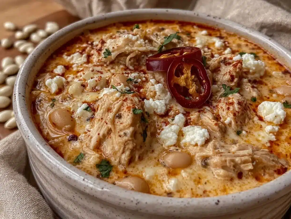creamy white chicken chili preparation steps