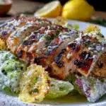 crisp grilled chicken caesar salad - featured image