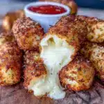 crispy air fryer mozzarella sticks - featured image