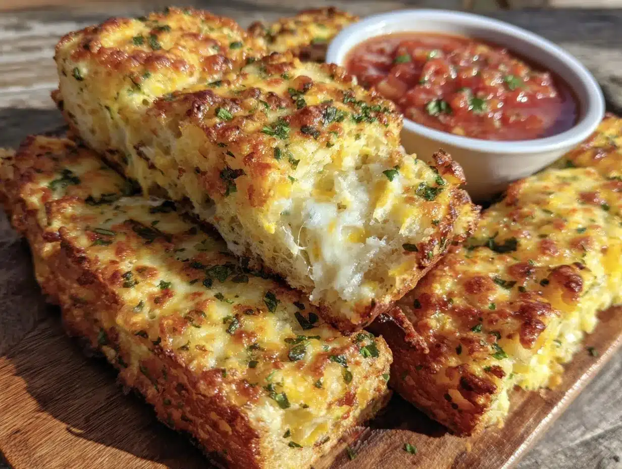 crispy cheesy garlic bread sticks preparation steps