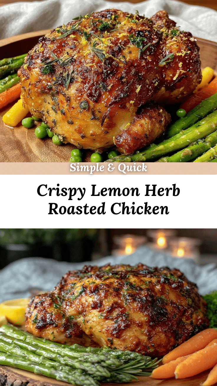 crispy lemon herb roasted chicken recipe