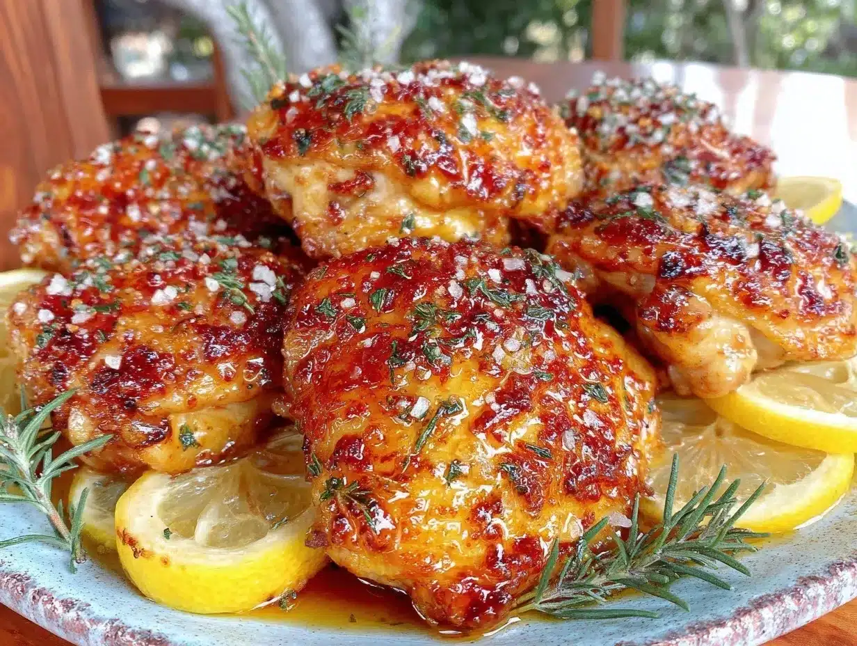 crispy lemon herb roasted chicken thighs preparation steps
