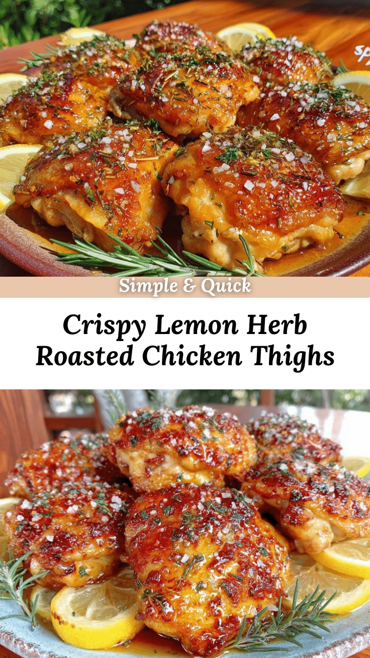 crispy lemon herb roasted chicken thighs recipe
