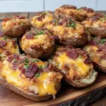 crispy loaded potato skins - featured image