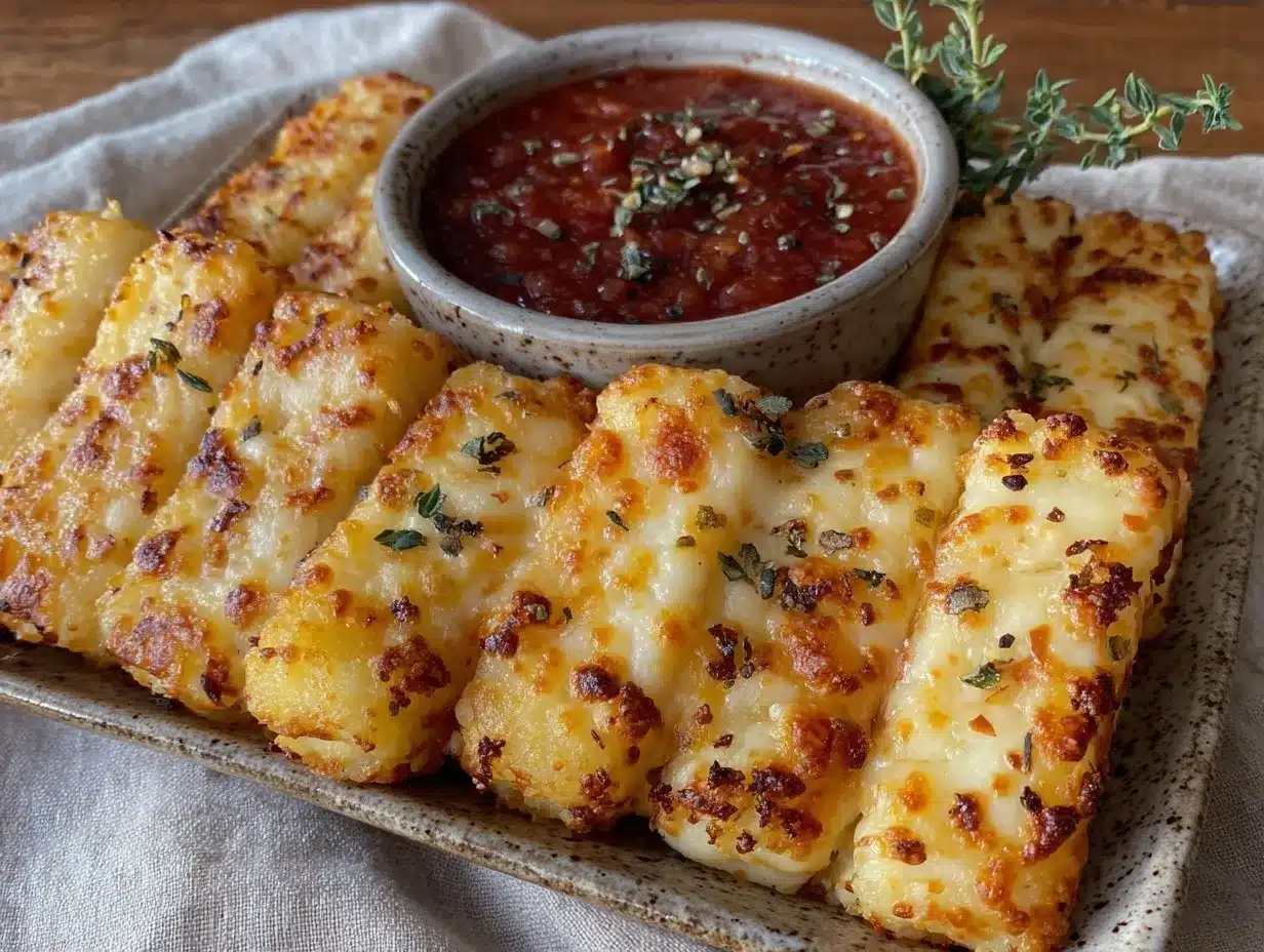 crispy mozzarella sticks recipe preparation steps