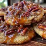 crispy praline pecan cookies - featured image