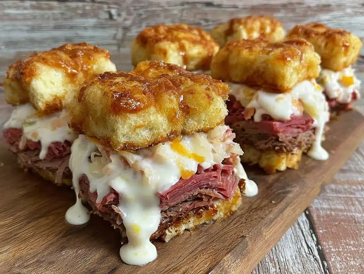 crispy Reuben sandwich sliders preparation steps