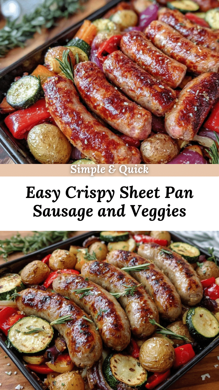 crispy sheet pan sausage and vegetables recipe