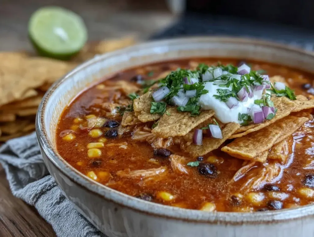 crockpot chicken tortilla soup - featured image
