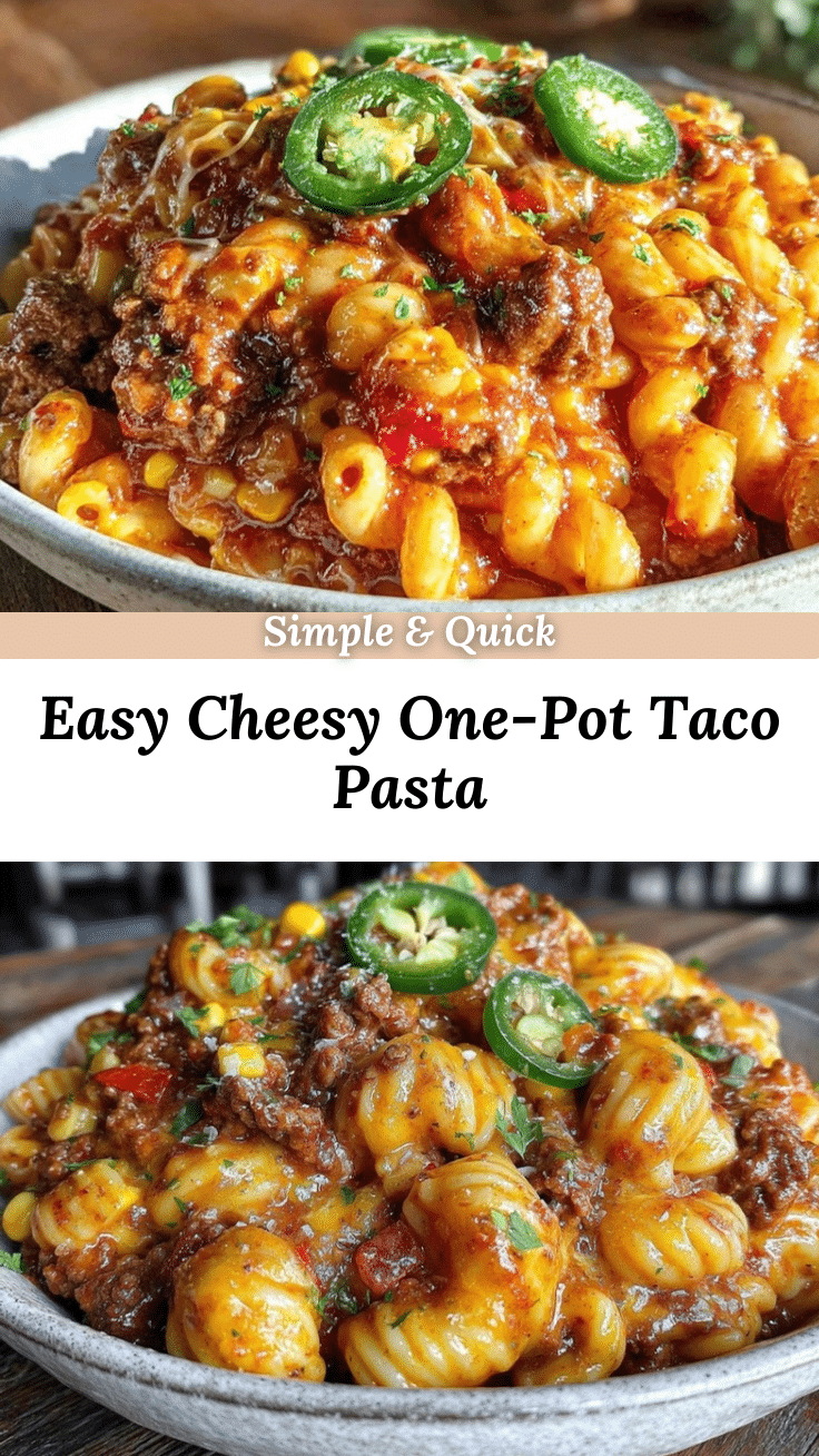 easy cheesy one-pot taco pasta recipe
