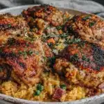 easy creamy one-pot chicken and rice casserole - featured image