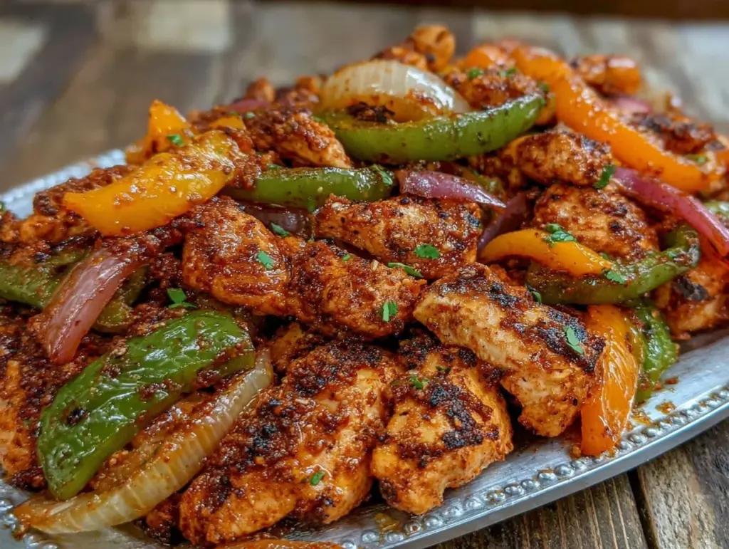 easy crispy sheet pan fajitas - featured image