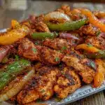 easy crispy sheet pan fajitas - featured image
